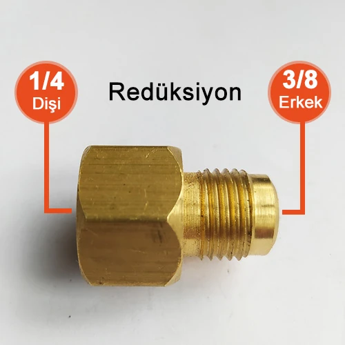 REDÜKSİYON 1/4 DİŞİ  - 3/8 ERKEK DÜŞÜRÜCÜ ÜNYON