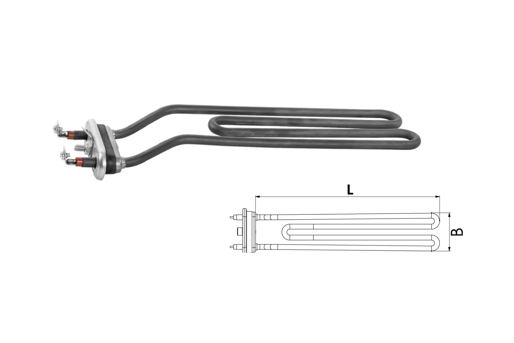 BULAŞIK MAKİNE REZİSTANSI EĞRİ  R5133-1P 30,5 CM. 3000 WATT 220 VOLT
