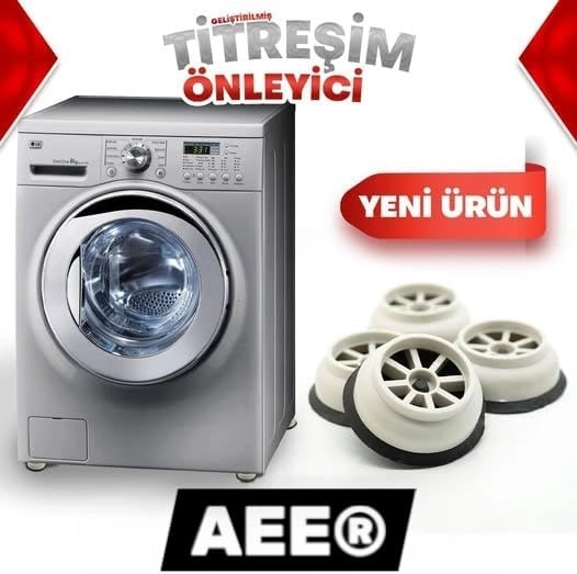 ÇAMAŞIR MAKİNESİ VİBRASYON TİTREŞİM VE SES İZOLE  AYAK TAKOZU 4 LÜ PK