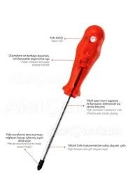 İZELTAŞ Kraft Yıldız Uçlu Tornavida 6x150 mm Profesyonel Tornavida 4120 18 6150