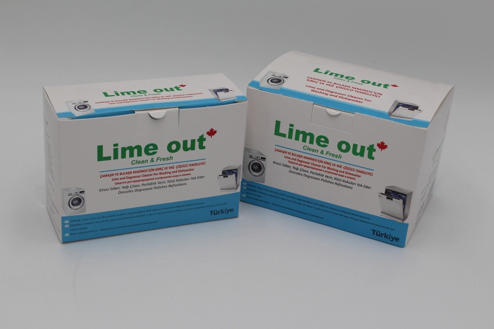 LİME OUT ÇAMAŞIR BULAŞIK MAKİNESİ TEMİZLEYİCİ KİREÇ SÖKÜCÜ YAĞ ÇÖZÜCÜ (50gr 5’li paket )