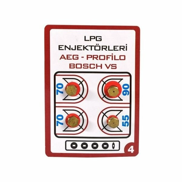 FIRIN OCAK  ENJEKTÖR MEME TAKIM LPG 7MM ÜNİVERSAL