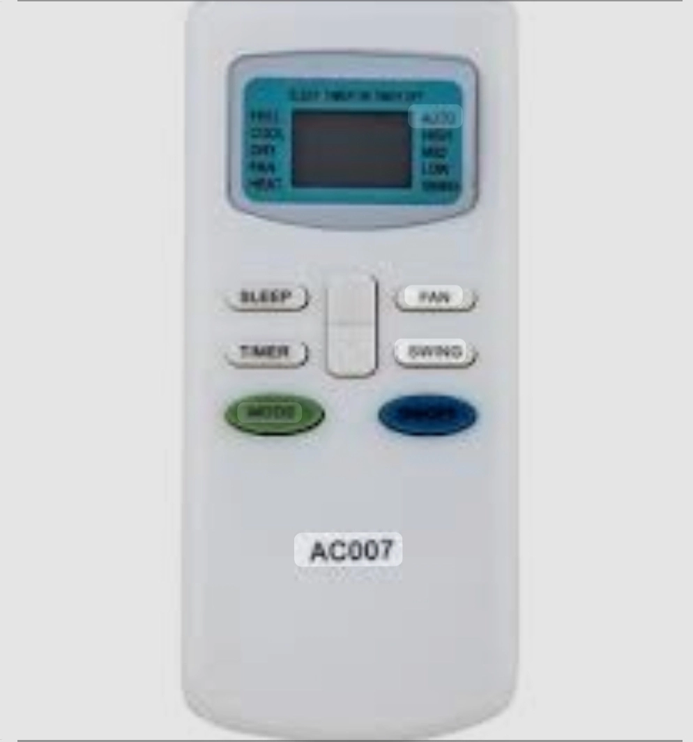  KLİMA KUMANDA SUNNY AC007
