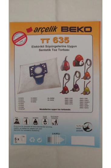 Arçelik TT 635 Süpürge Toz Torbası  5li