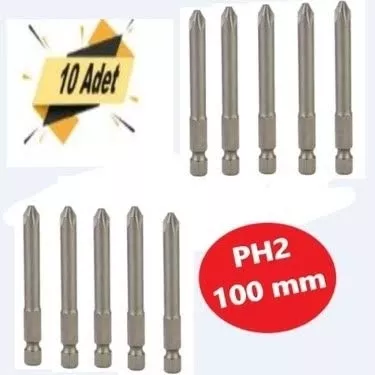 MASTER BITS UC PH2 2x100 mm Yıldız Tornavida Ucu – Profesyonel Bits Uç
