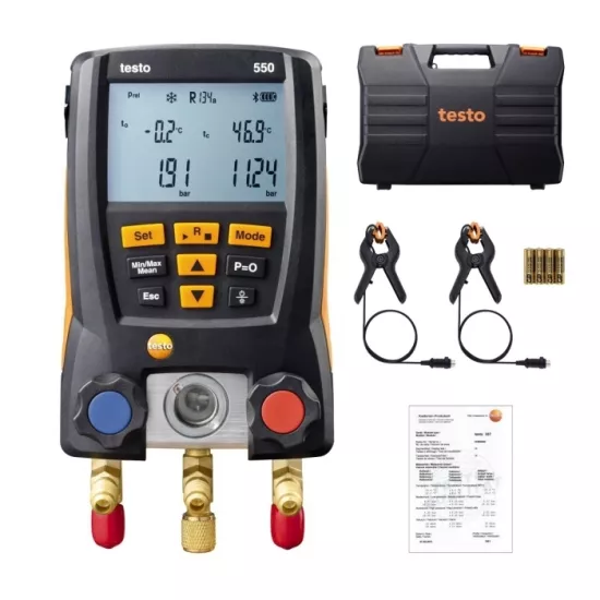 TESTO 550S DİJİTAL MANİFOLD  AKILLI KLİMA VE SOĞUTMA TEST CİHAZI