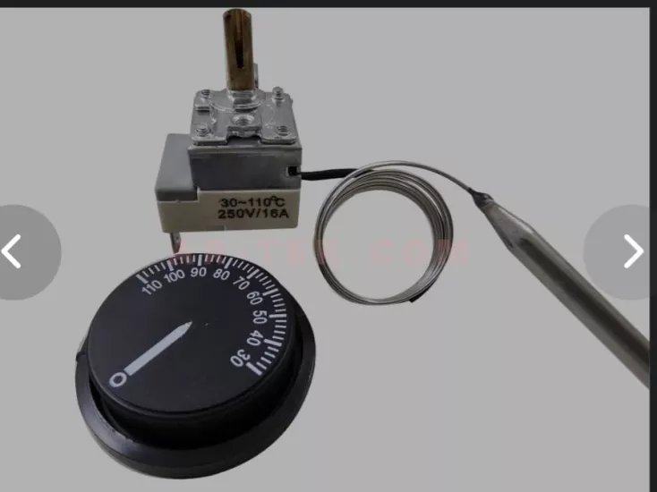 ST110 Termostat 0-120 Derece – 0-120°C Ayarlanabilir Gazlı Isı Kontrol Termostatı