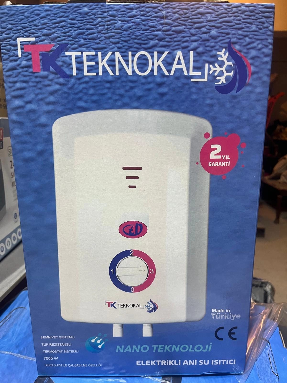 ELEKTRİKLİ ANİ SU ISITICI - BANYO ŞOFBENİ- BAKIR  REZİSTANSLI