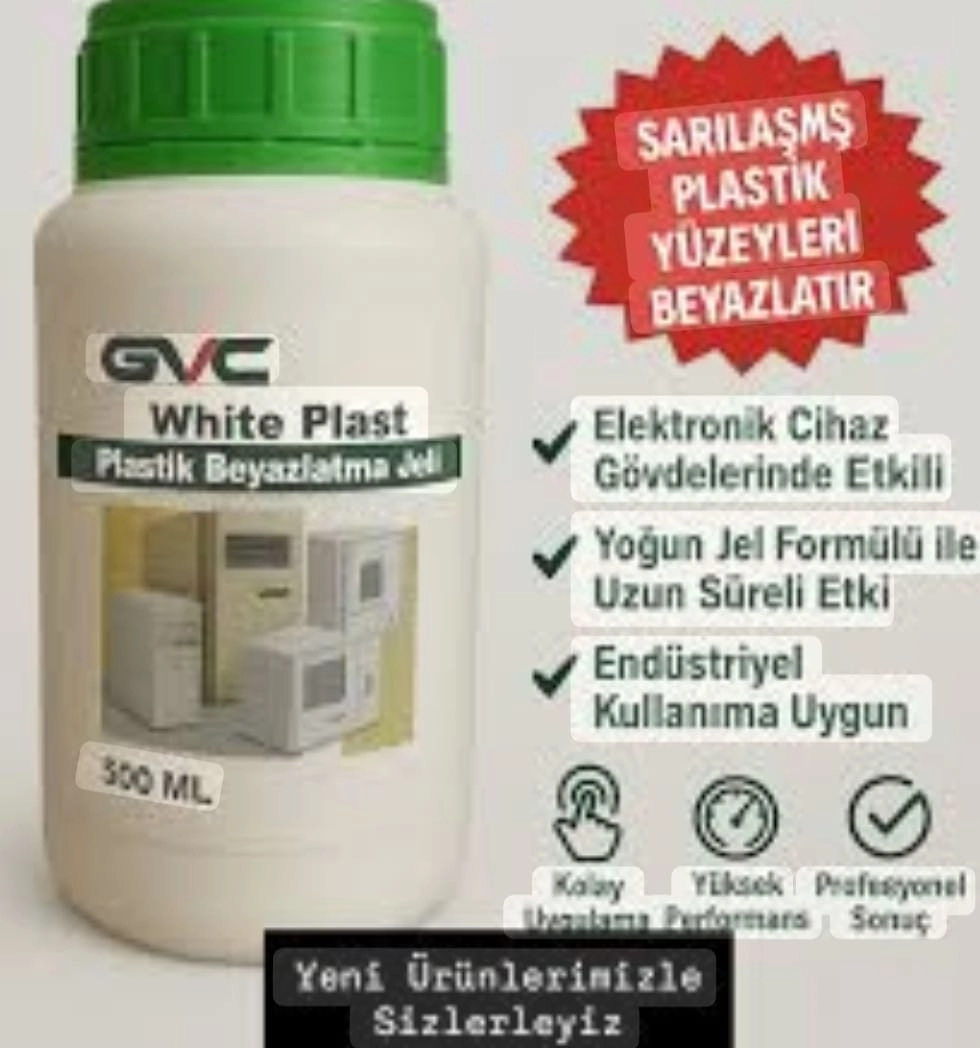 PLASTİK BEYAZLATMA JELİ 500ml  KLİMA BEYAZ EŞYA SARARMIŞ PLASTİKLERE SON